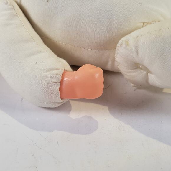 Vintage 13" Composition Baby Doll with Cloth Body and Sleep Eyes Bonnet Booties - Picture 16 of 16